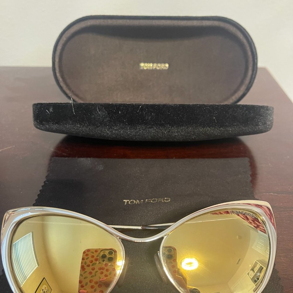 Tom Ford Gold Cat Eye Sunglasses